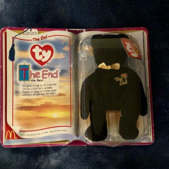 “The End” Collectors Teanie Beanie Baby Retired Bear - Picture 2 of 4